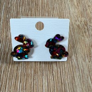 Source Unknown Multicolor Bunny Earrings